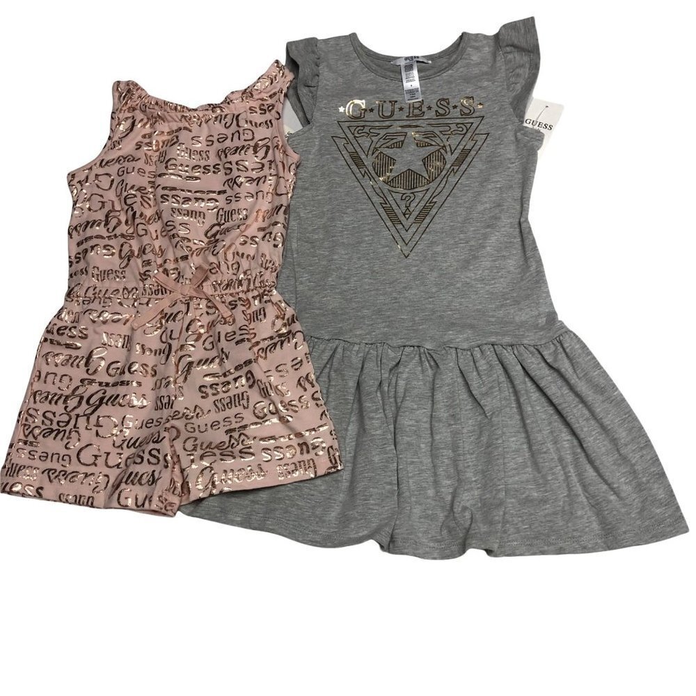 GUESS GIRLS SET OF 2, DRESS‎ & ROMPER SZ 5 NEW WITH TAG
